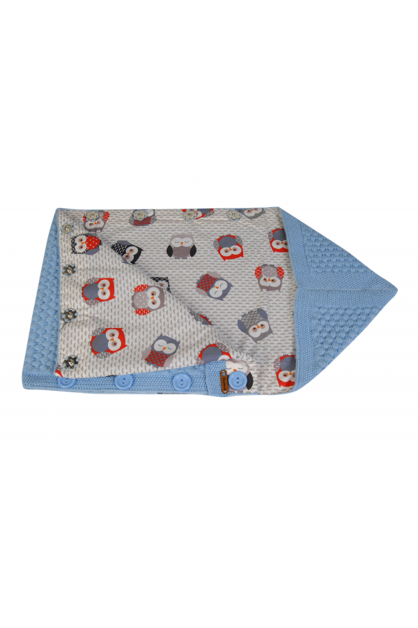 Handgestrickte Blaue Babydecke & Schlafsack – ERFUMADE