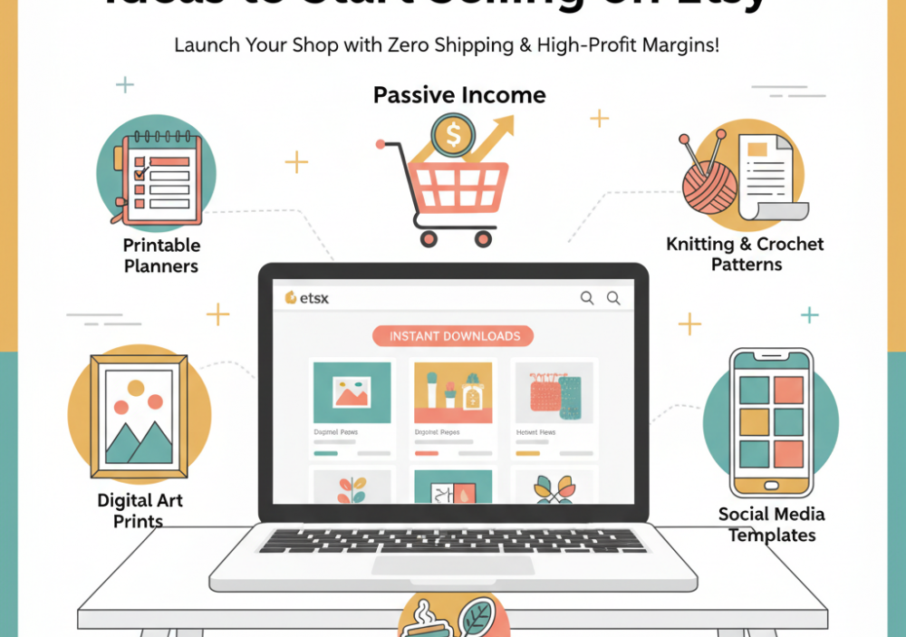 Les 5 Idées de Produits Numériques les Plus Faciles pour Commencer à Vendre sur Etsy