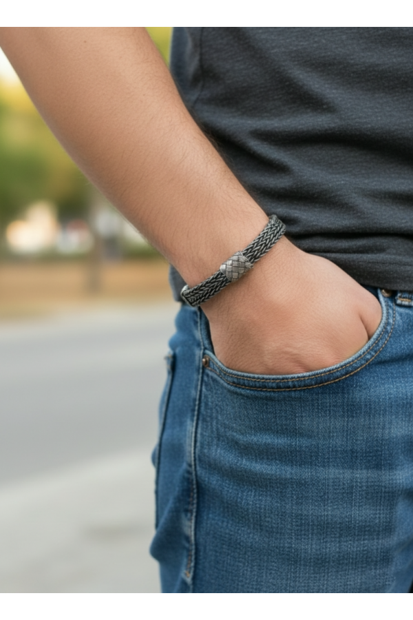 Handgefertigtes Feinsilber Armband Türkische Drahtkunst - Kazaziye Knotenschmuck