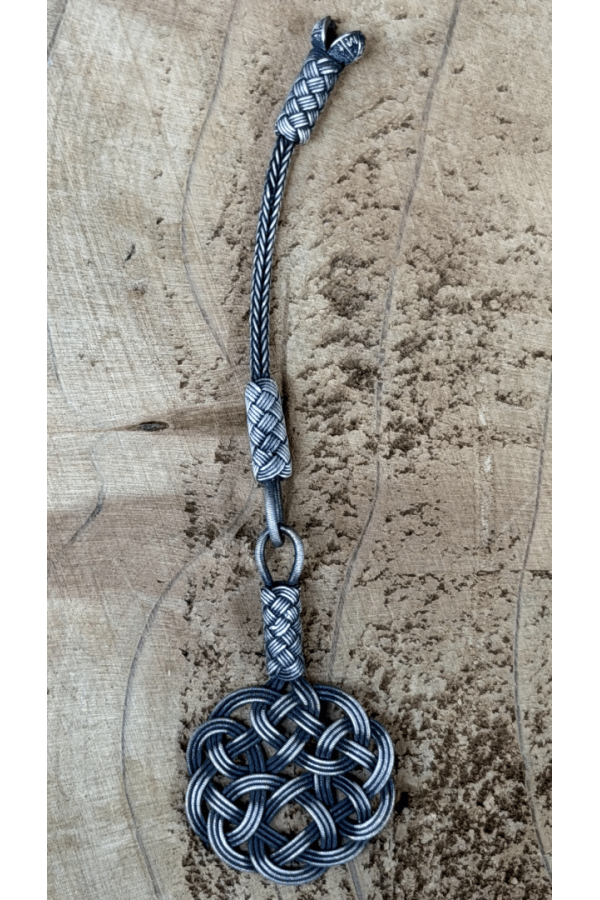 Kazaziye Liebesknoten Tesbih Quaste – Handgewebtes 1000 Feinsilber Oxidiert