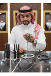 Misbaha de luxe argent pur fait main chapelet islamique 33 perles