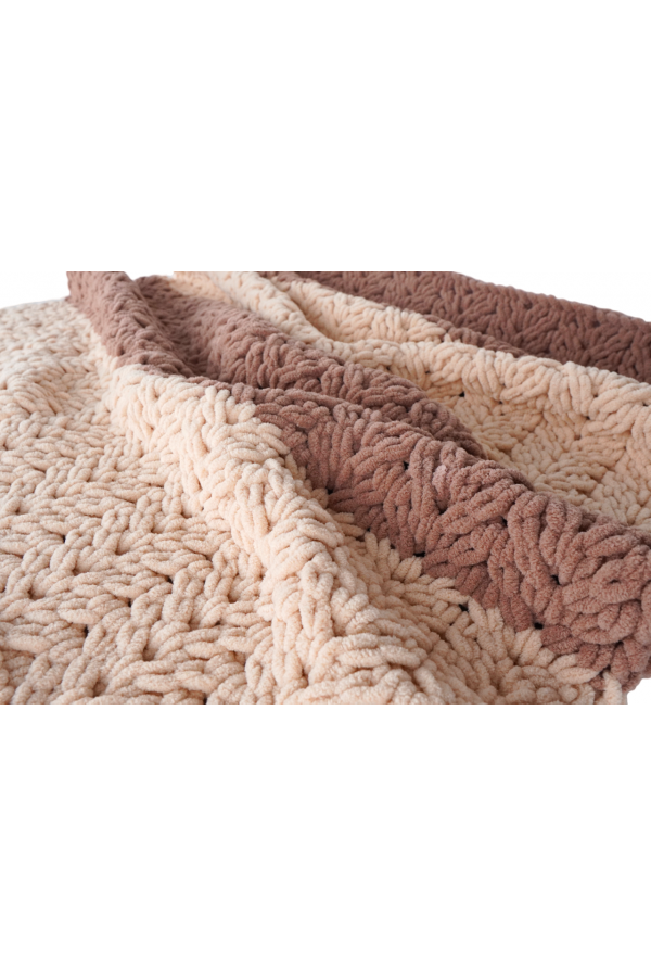 Handgestrickte Samtdecke für Babys