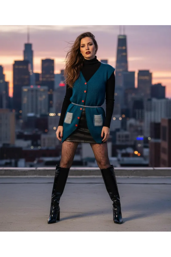 Hand Knit Outwear Sweater | Vest For Women