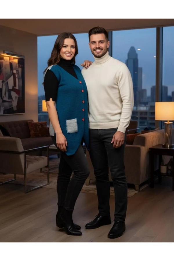 Hand Knit Outwear Sweater | Vest For Women