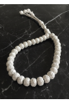 Misbaha de luxe argent pur fait main chapelet islamique 33 perles