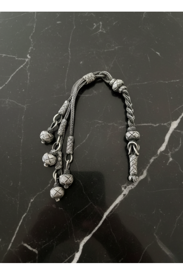 Oxidiertes 925 Sterling Silber Filigran Schmuckset – Handgefertigtes Collier, Armband & Ohrringe