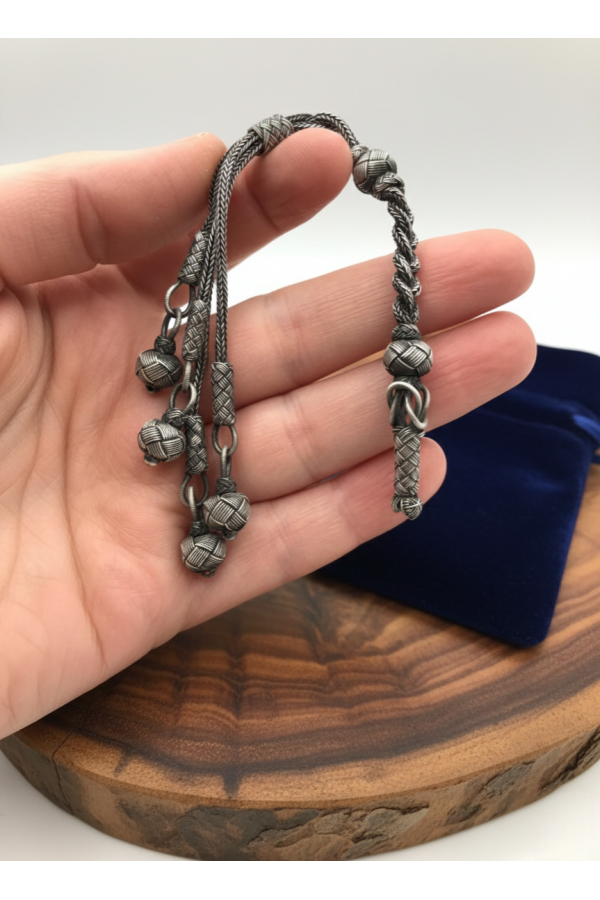 Handgefertigtes oxidiertes 925 Sterling Silber Filigran Schmuckset