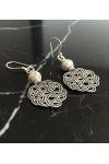Boucles d'oreilles celtiques argent pur tissage kazaziye fait main