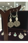 Boucles d'oreilles celtiques argent pur tissage kazaziye fait main