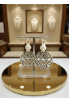 Boucles d'oreilles celtiques argent pur tissage kazaziye fait main