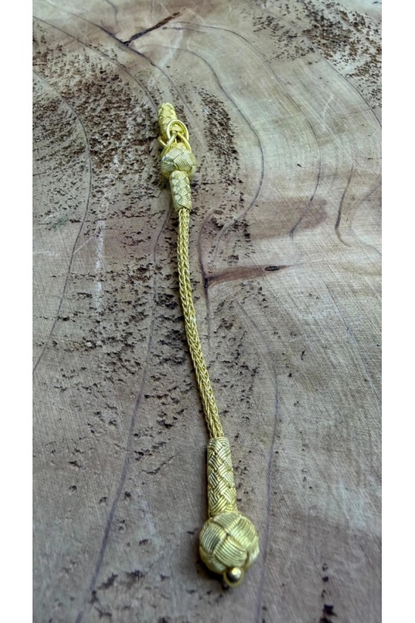 Handgeflochtene Kazaziye Tesbih-Quaste – Vergoldetes 1000er Feinsilber Foxtail – Artisan Misbaha Komponente