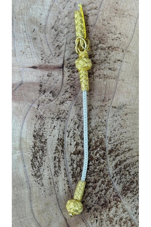 Handgeflochtene Kazaziye Tesbih Quaste vergoldet 1000er Feinsilber Foxtail Technik handarbeit