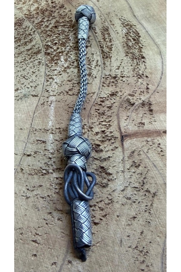 Handgeflochtene Kazaziye Tesbih Quaste vergoldet 1000er Feinsilber Foxtail Technik handarbeit