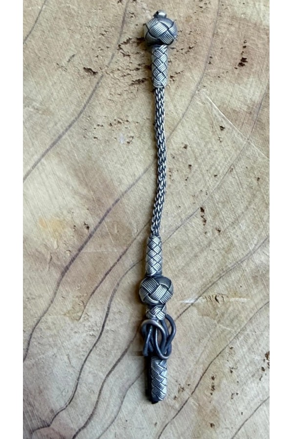 Handgeflochtene Kazaziye Tesbih Quaste vergoldet 1000er Feinsilber Foxtail Technik handarbeit